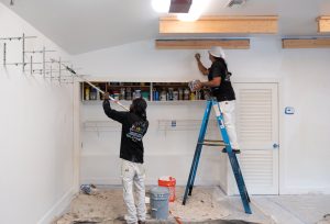 Tru Colors team painting a garage interior