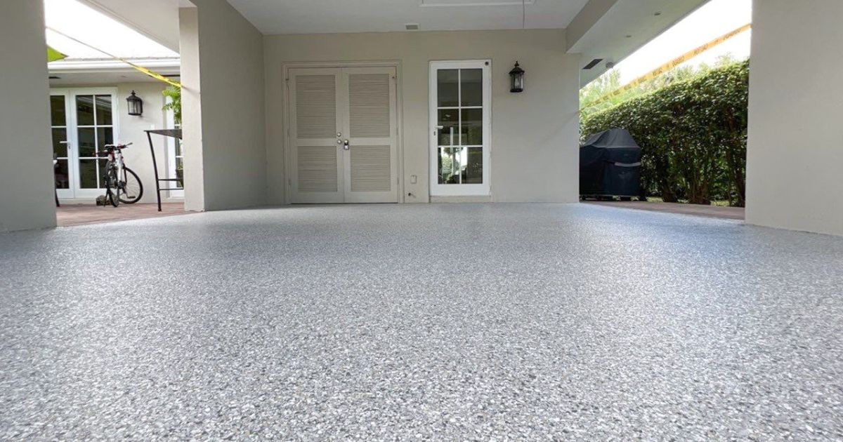 Epoxy patio floor coating in florida