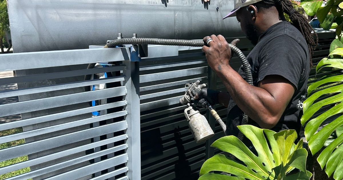 Metal refinishing railings in South Florida