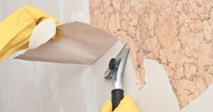 Removing wallpaper in south florida home - Tru Colors Contracting Removing wallpaper in south florida home