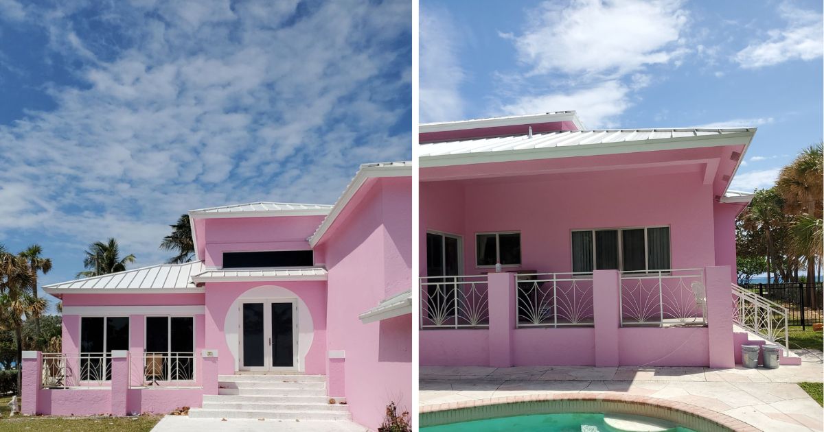 pink home in deerfield beach