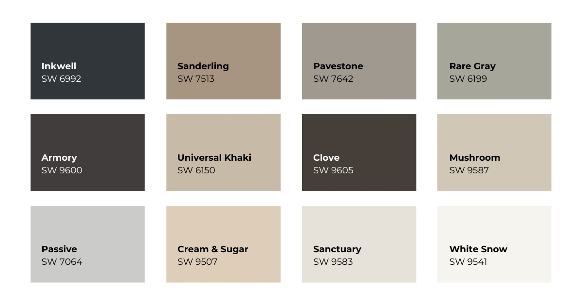 Sherwin Williams Foundational Neutrals - Tru Colors Contracting Sherwin Williams Foundational Neutrals Palette