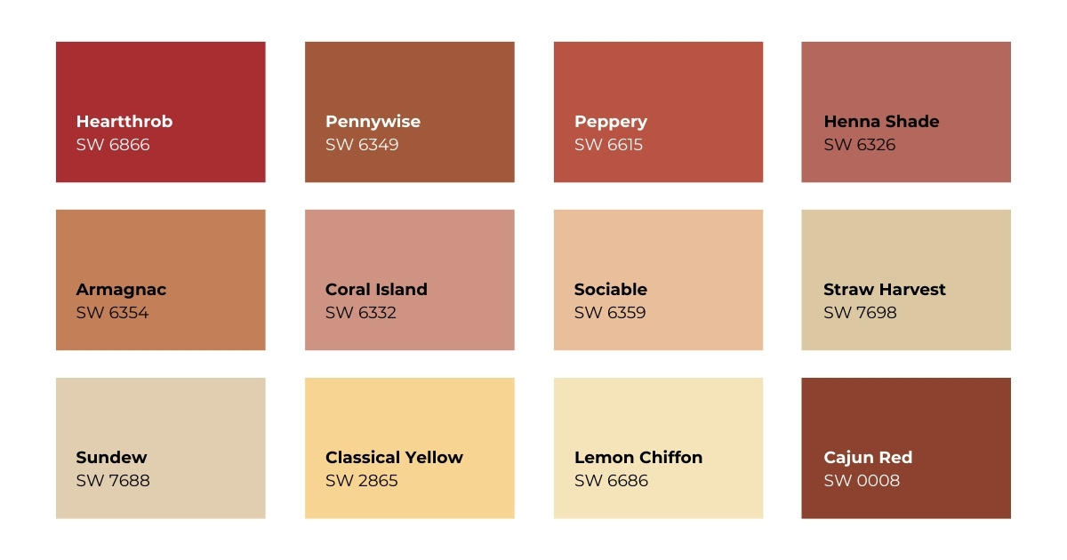 Sherwin Williams Sunbaked Hues - Tru Colors Contracting Sherwin Williams Sunbaked Hues Palette