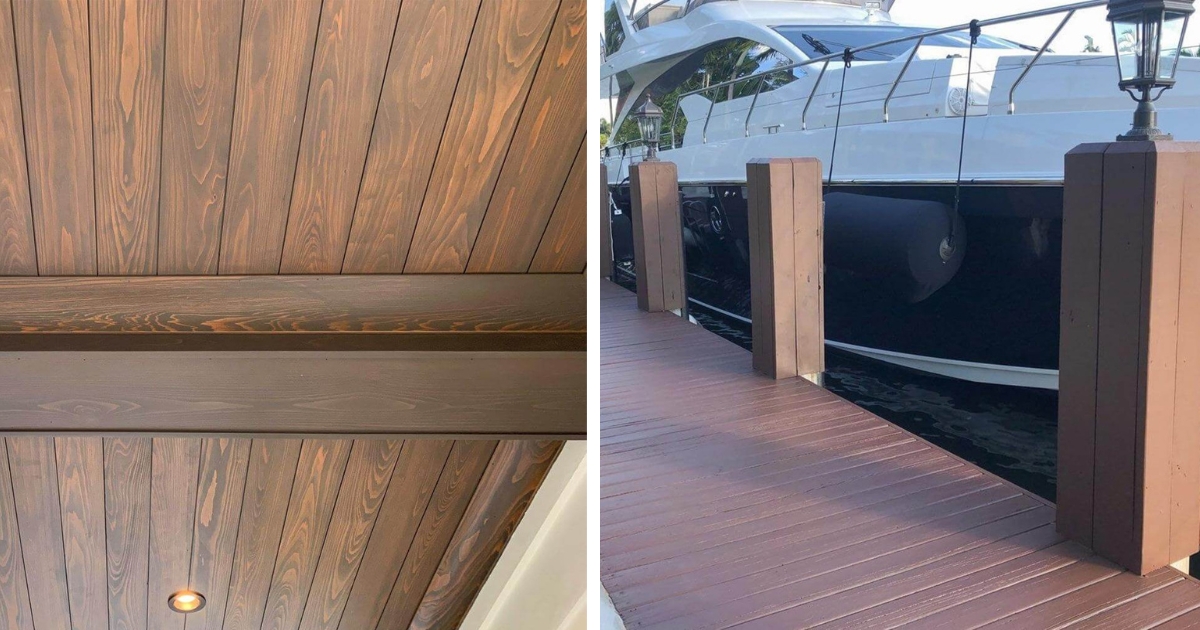 Tru Colors contracting wood refinishing ceiling and boat dock in south florida - Tru Colors Contracting Tru Colors contracting wood refinishing ceiling and boat dock in south florida